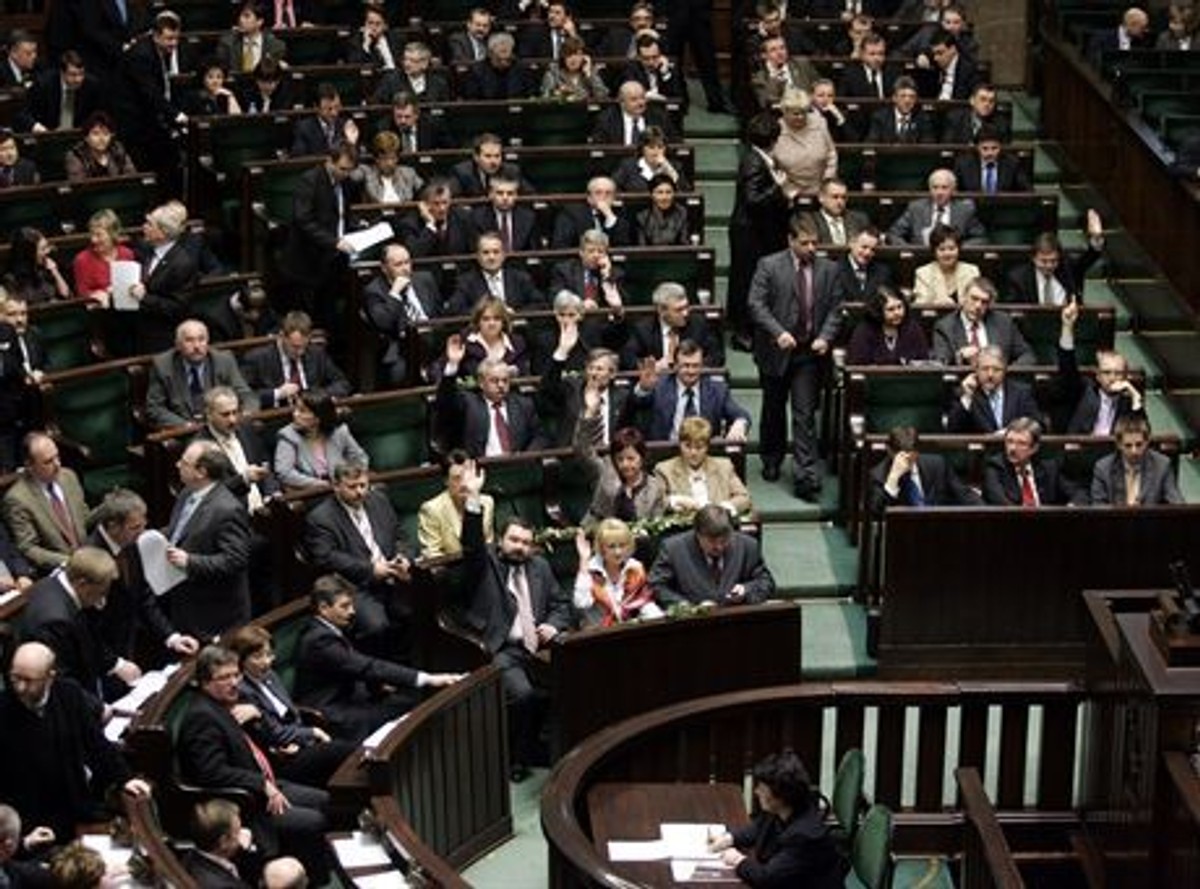 14.02.2007 Warszawa Sejm Glosowania nt poprawkami senatu NZ glosowania sala obradfot.Michal Rozbicki