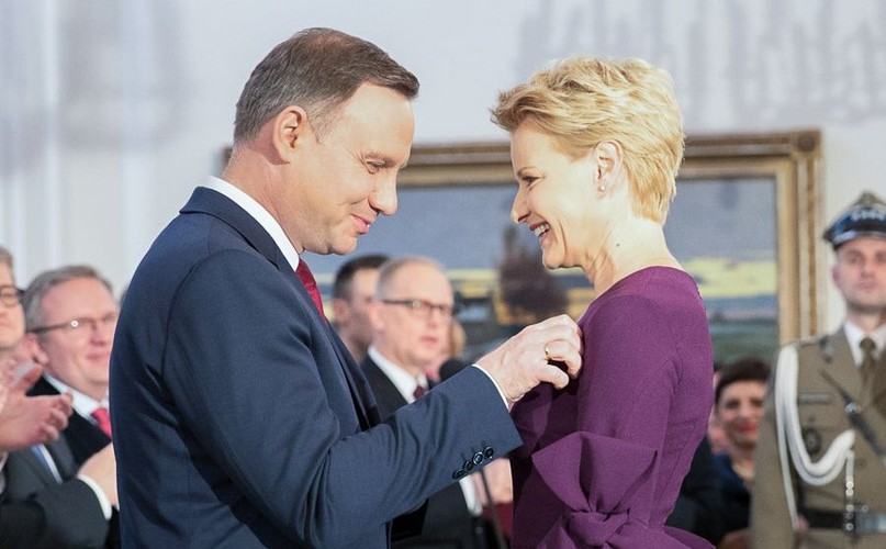 prezydent Andrzej Duda i Małgorzata Kożuchowska / fot. Andrzej Hrechorowicz / KPRP