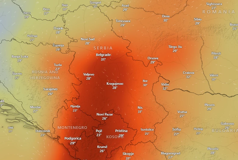 Maksimalna koncentracija u petak