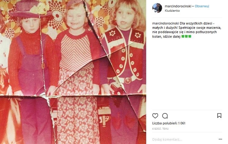 Marcin Dorociński w dzieciństwie