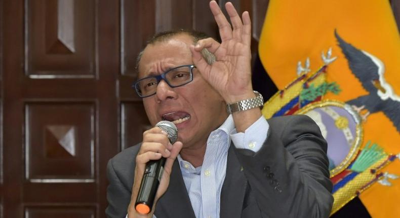 Ecuador's Vice President Jorge Glas, speaking after the decree was issued, remains defiant and vowed to serve out his term