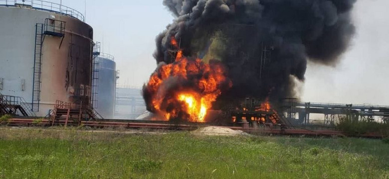 Pożar rafinerii w Rosji po ataku drona