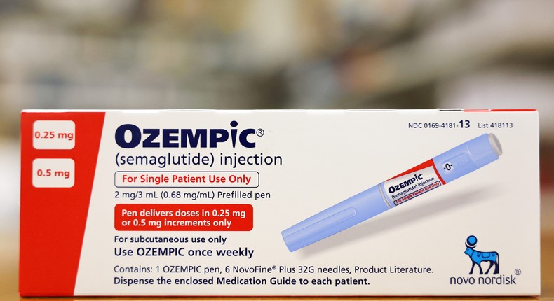 Ozempic, which contains semaglutide, is used to treat type 2 diabetes.Getty Images