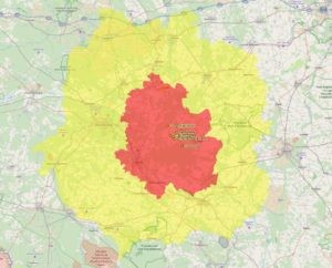 Mapa ognisk i przypadkó ASF