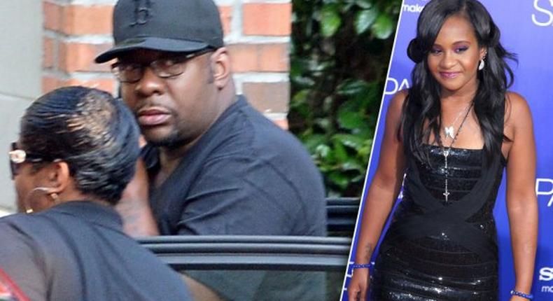 Bobby Brown leaves Bobbi Kristina's sick bed in teary eyes