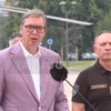 Aleksandar Vučić ispred Palate Srbija
