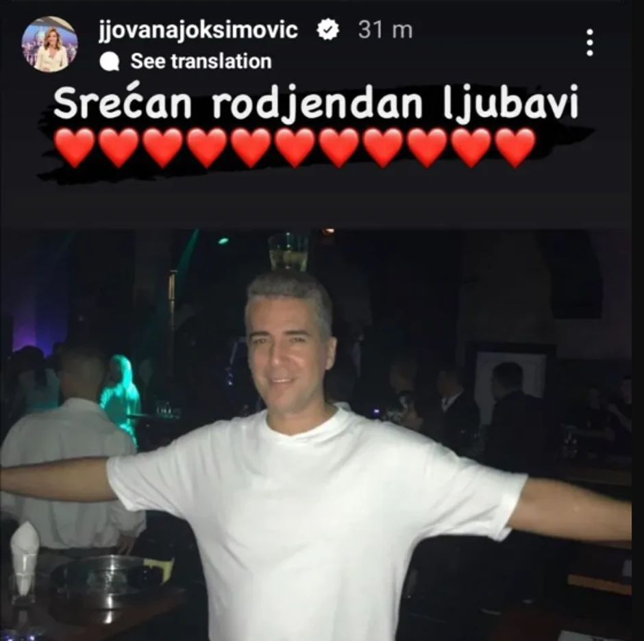 Jovana Joksimović čestitala Željku rođendan