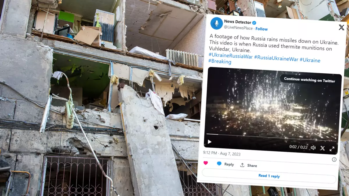 Zniszczenia w jednym z ukraińskich miast.