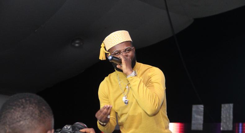 Falz here performing at the 2018 Future Awards Africa gathered industry colleagues for his Moral Instruction listening [Pulse]