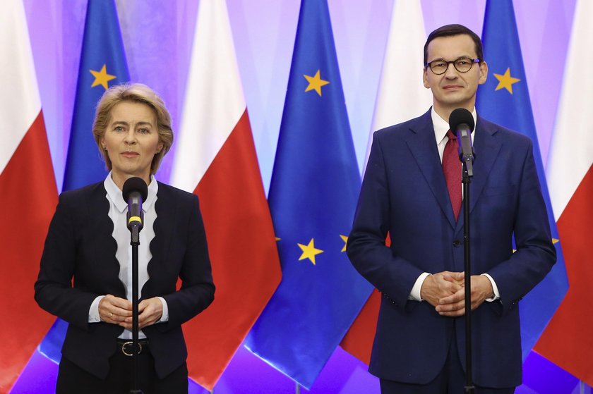 Mateusz Morawiecki i Ursula von der Leyen