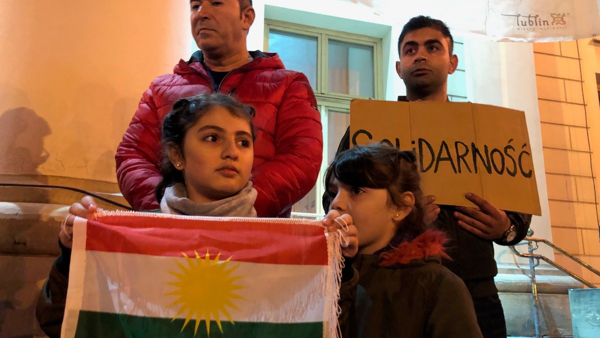 Atak Turcji na Syrię. Lublin: manifestacja solidarności z Kurdami