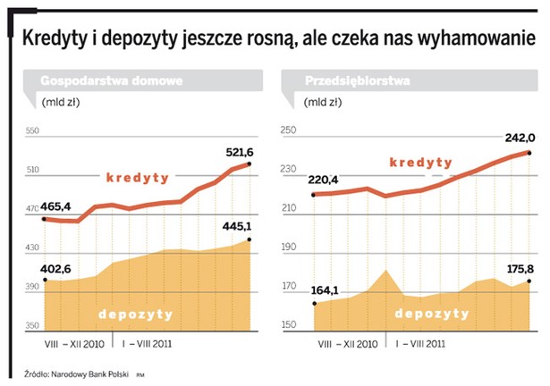 Kredyty i depozyty jeszcze rosną, ale czeka nas wyhamowanie