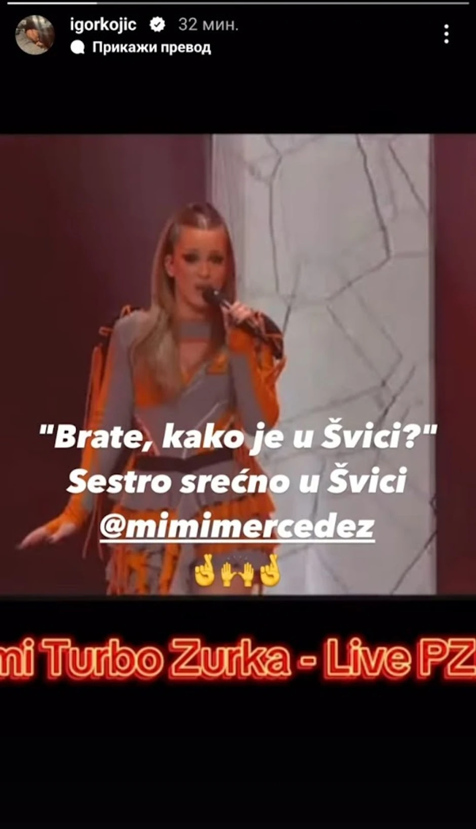 Igor Kojić podržao Mimi Mercedes