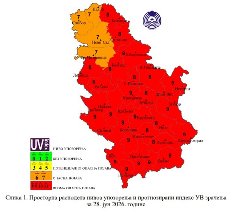 Mapa UV zracenja