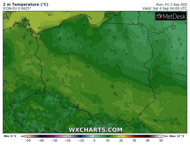 Sobotni poranek, zwłaszcza na północnym wschodzie, będzie zimny