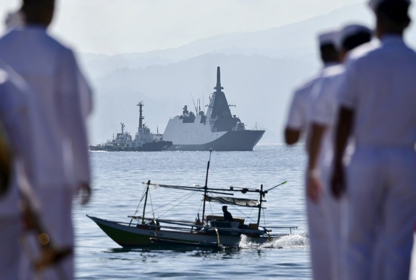 Japanska fregata "JS Noširo" u pomorskoj bazi u Subiku, Filipini, 26. marta 2025.
