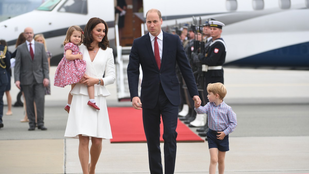 Do Warszawy wraz z Williamem i Kate przyjechały ich dzieci George i Charlotta