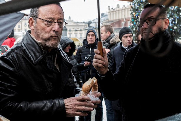 Francuski aktor Jean Reno zwiedził Kraków, zachwycił się polskimi pierogami