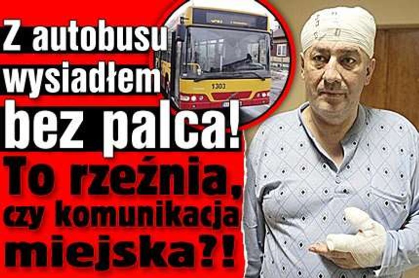 Z autobusu wysiadł bez palca! Ale rzeźnia!