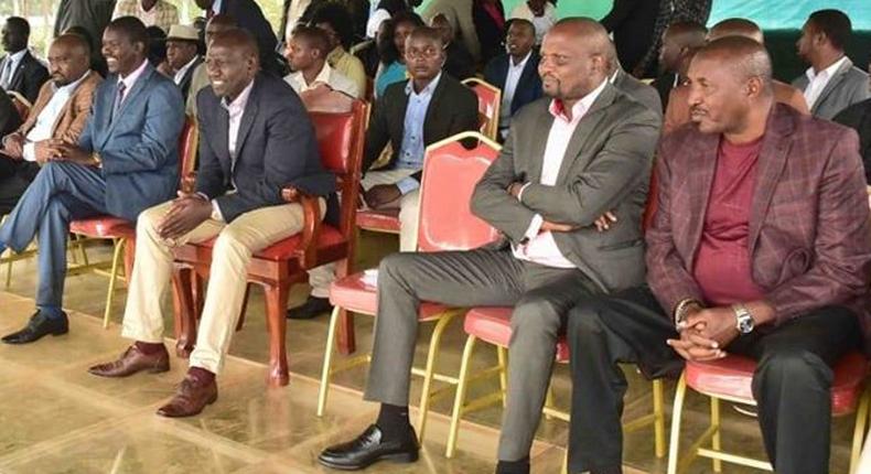 DP William Ruto in uncontrollable laughter after Moses Kuria claimed President Uhuru Kenyatta has been bewitched by Raila