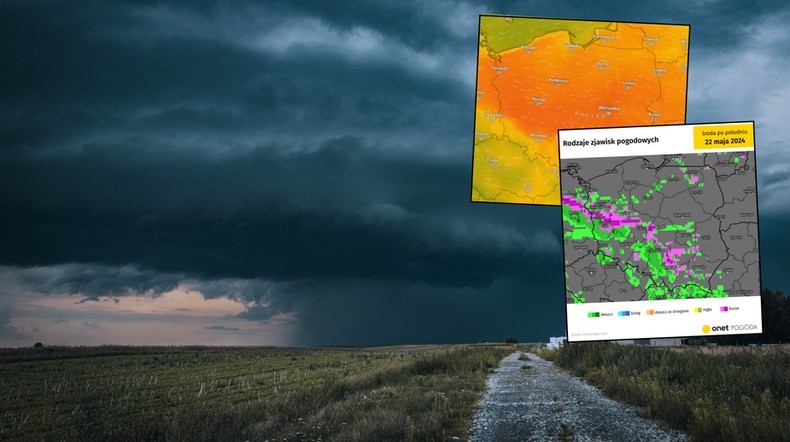 Nadciąga Lisa. Szykujmy się na upały, ryzyko gradu i podtopień (mapy: WINDY, meteologix.com)