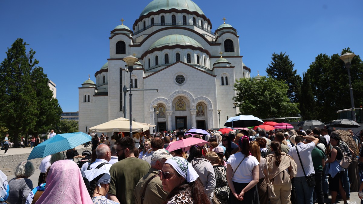 Hram Svetog Save zbog pojasa Presvete Bogorodice