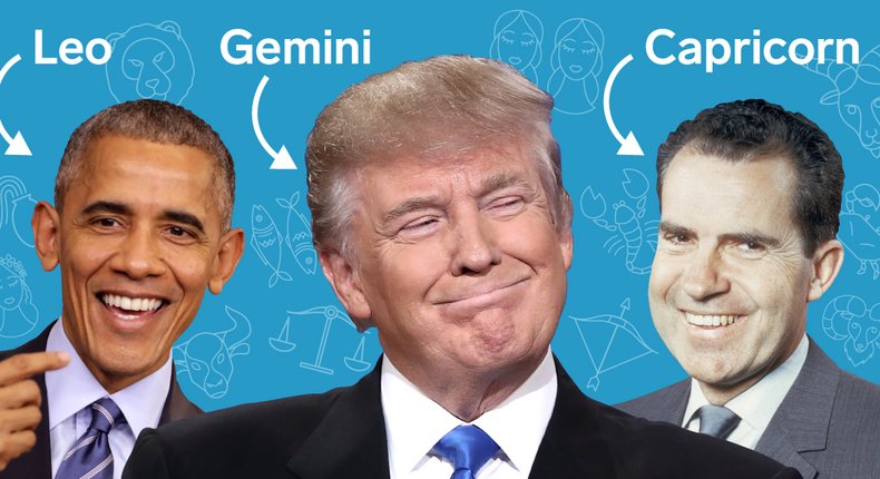 most common astrological signs of us presidents 2x1