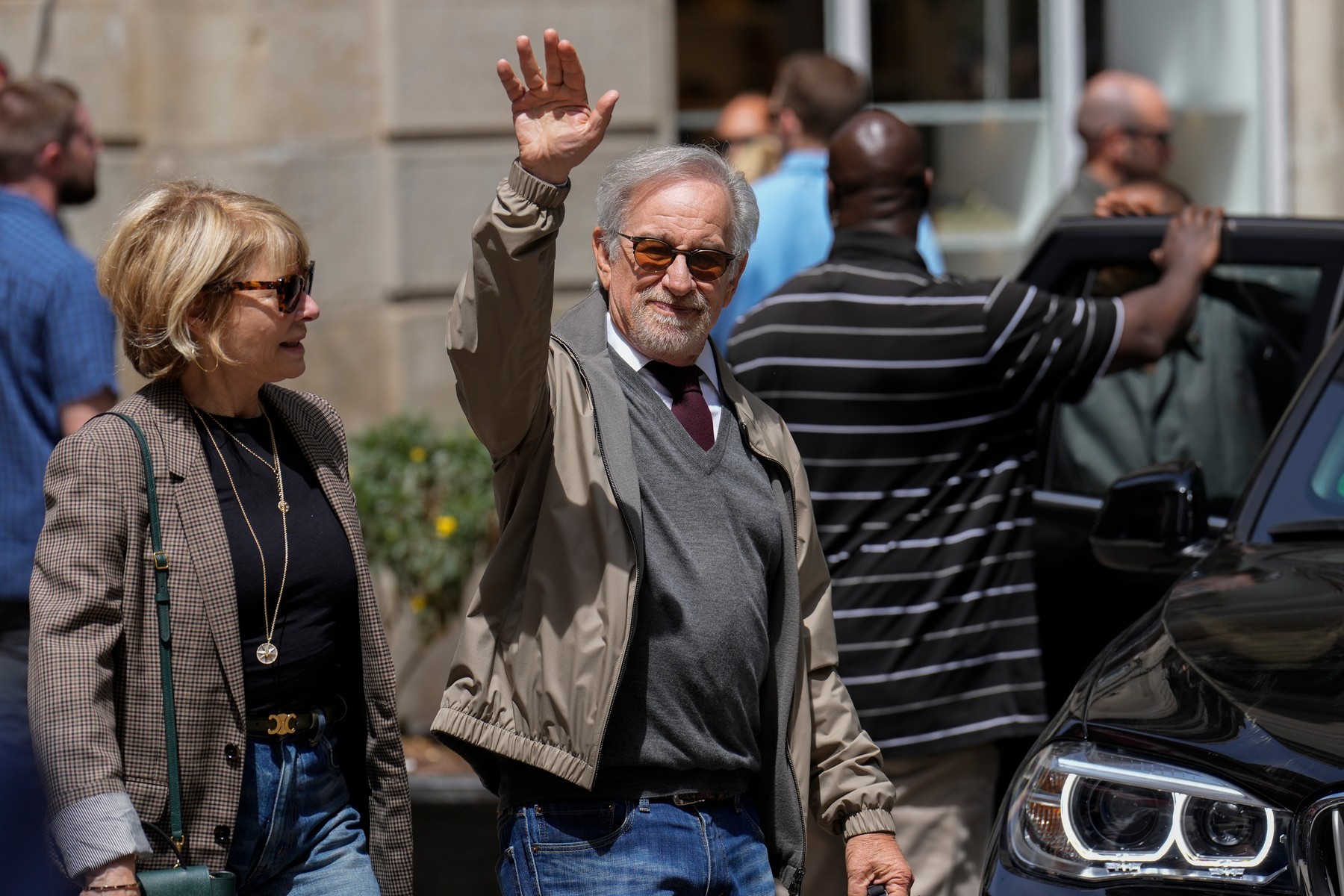 Oscarový režisér Steven Spielberg s manželkou.