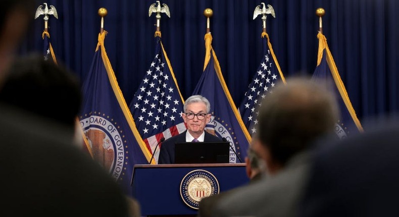 U.S. Federal Reserve Board Chairman Jerome Powell speaks at a news conference.Win McNamee/Getty Images