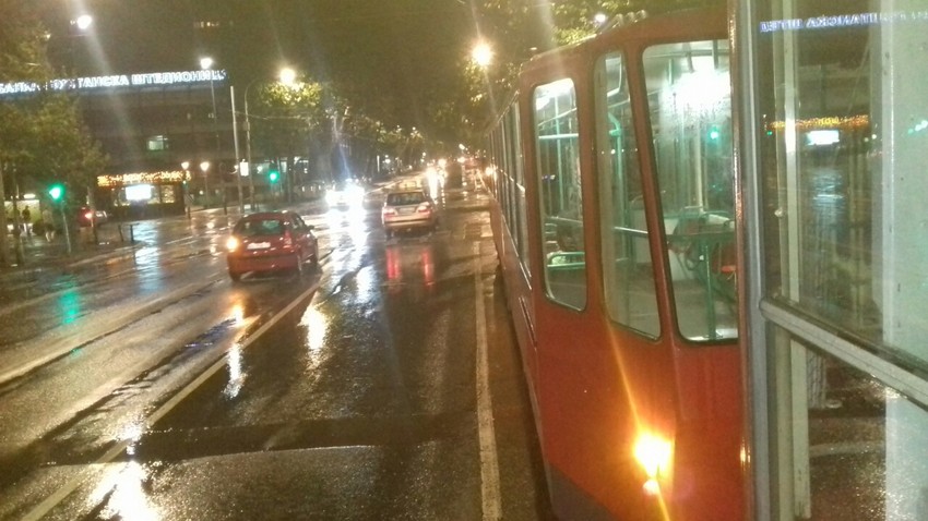 Zastoj tramvaja na liniji 10