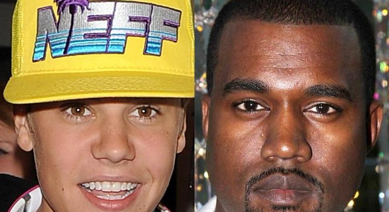 Justin Bieber and Kanye West