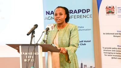 Data Commissioner Immaculate Kassait during an engagement with the press in Nairobi on April 29, 2024