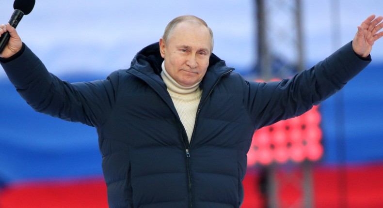 Russian President Vladimir Putin's regime is still raking it in from oil and gas.