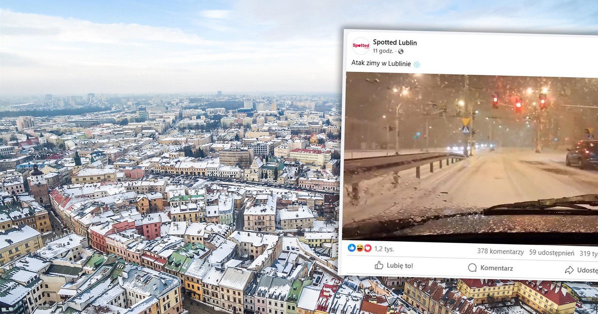 Zima wróciła do Lublina. Niektórzy mówią nawet o "ataku zimy". To nagranie to hit internetu