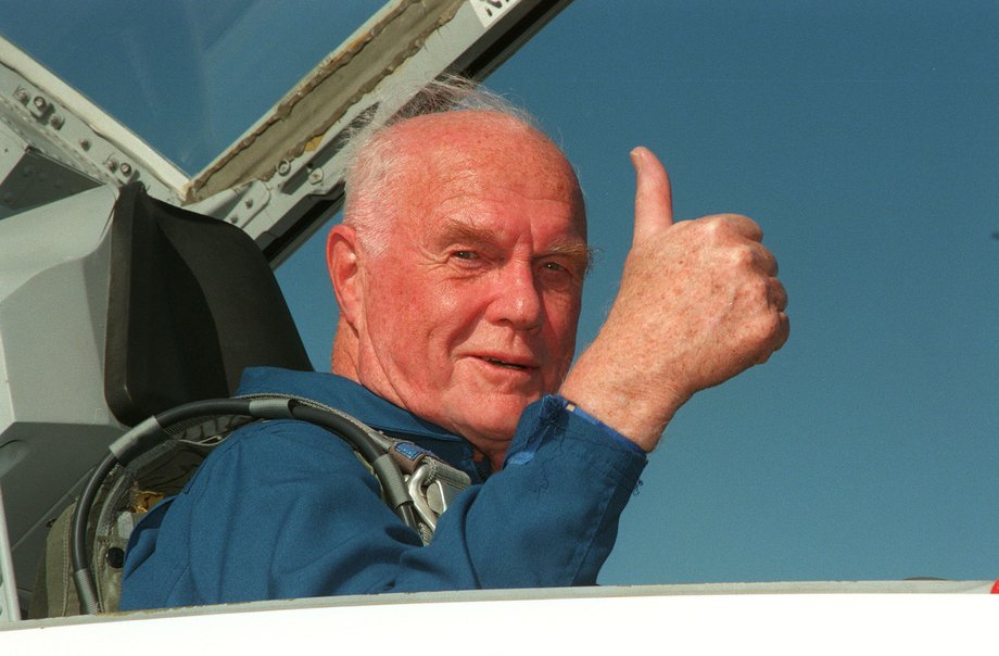 John Glenn w T-38