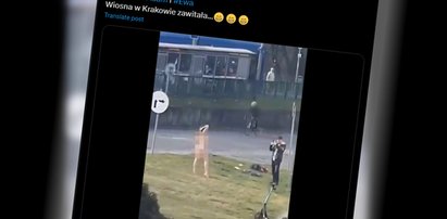 Kompletnie naga wdzięczyła się przed paczkomatem w Krakowie. Te zdjęcia zobaczy cała Polska [+18]