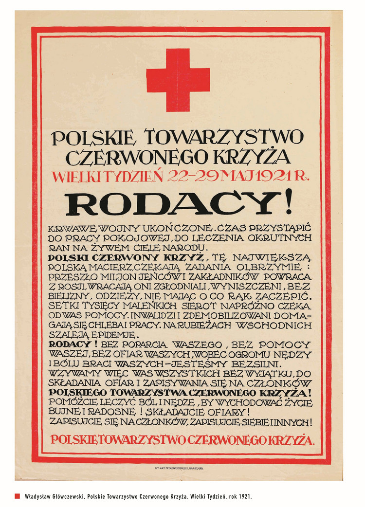 Polskie Towarzystwo Czerwonego Krzyża.  Wielki Tydzień. Władysław Główczewski. 1921 r.