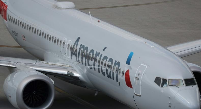 An American Airlines Boeing 737 Max 8 arrives in Miami, Florida from Washington Ronald Reagan National Airport on March 12, 2019 in Miami, Florida