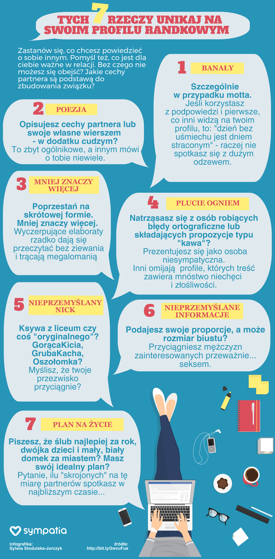 Tych 7 rzeczy unikaj na swoim profilu [INFOGRAFIKA]