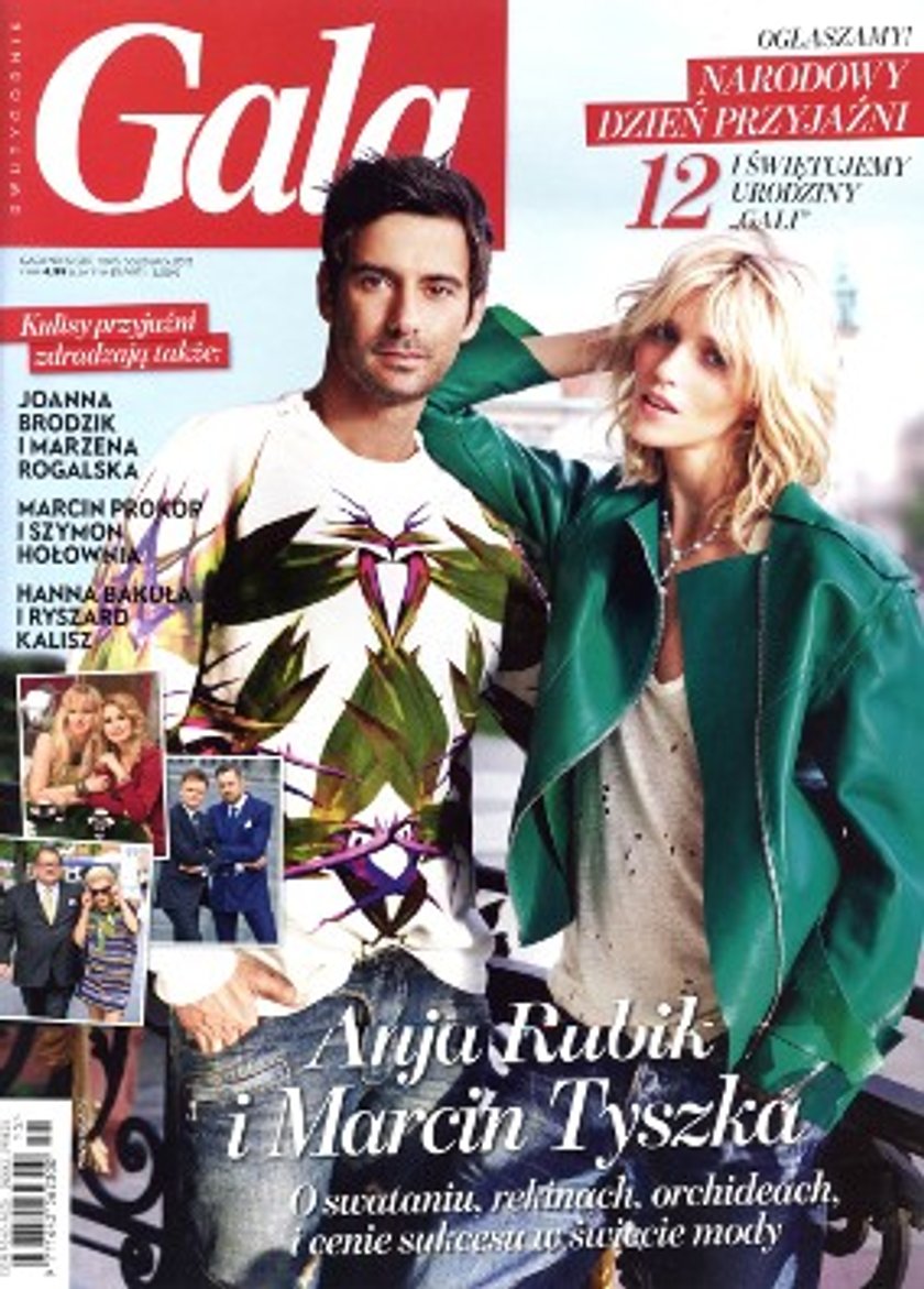 "Gala", nr 15/2013, na zdjęciu: Marcin Tyszka i Anja Rubik