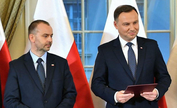 Paweł Mucha i prezydent Andrzej Duda