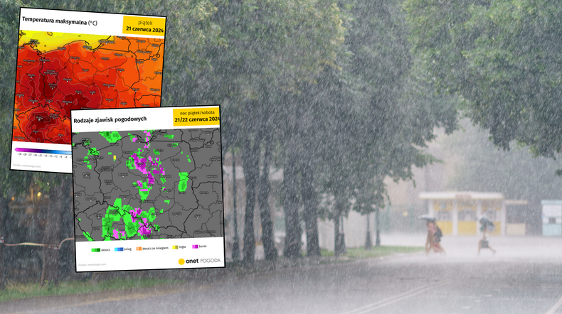 Seria nawałnic i ulew natrze na Polskę. Zacznie się już w nocy (mapy: meteologix.com)