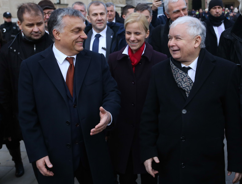 Viktor Urban și Yaroslav Kaczynski, Cracovia, decembrie 2016.