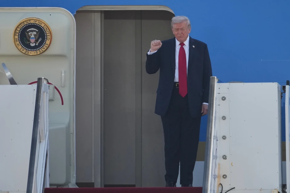 Donald Tramp na aerodromu Ben Gurion kod Tel Aviva 13. oktobra