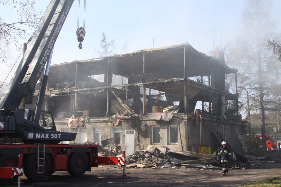 KAMIEŃ POMORSKI POŻAR HOTELU ZGLISZCZA