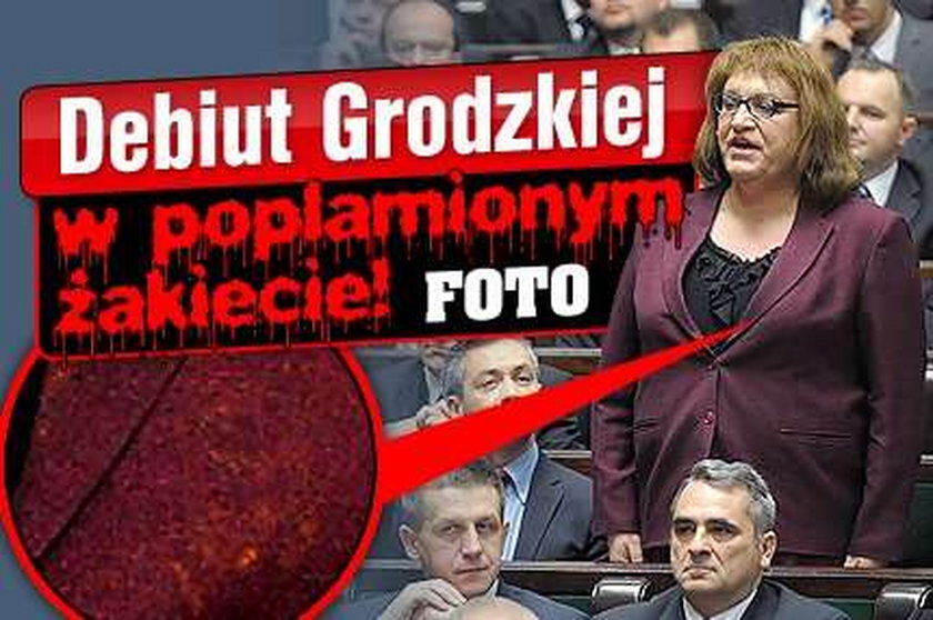 Debiut Grodzkiej w poplamionym żakiecie! FOTO