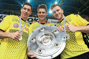 Robert Lewandowski, Łukasz Piszczek i Kuba Błaszczykowski