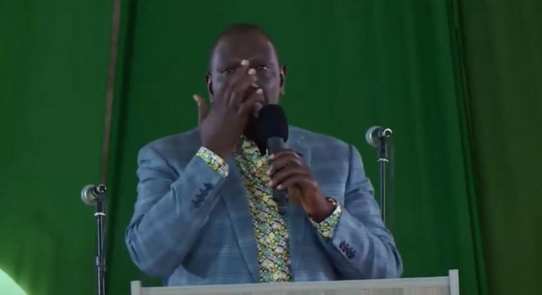 DP Wiliam Ruto speaking at the Karen prayer meeting