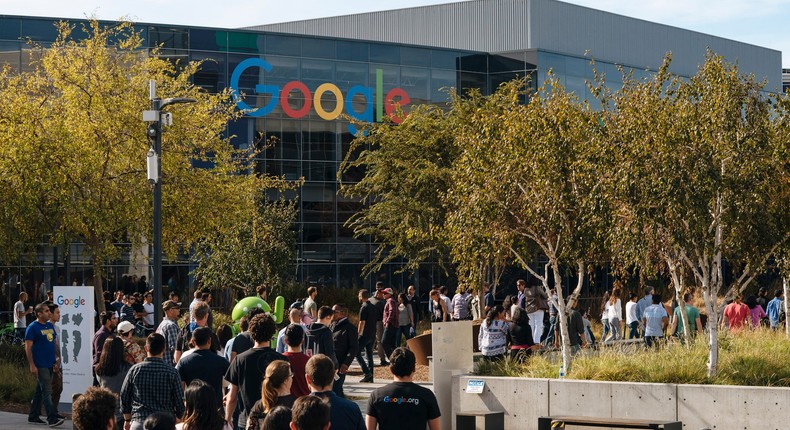 Google employees at the company's Silicon Valley campusMason Trinca/Getty Images