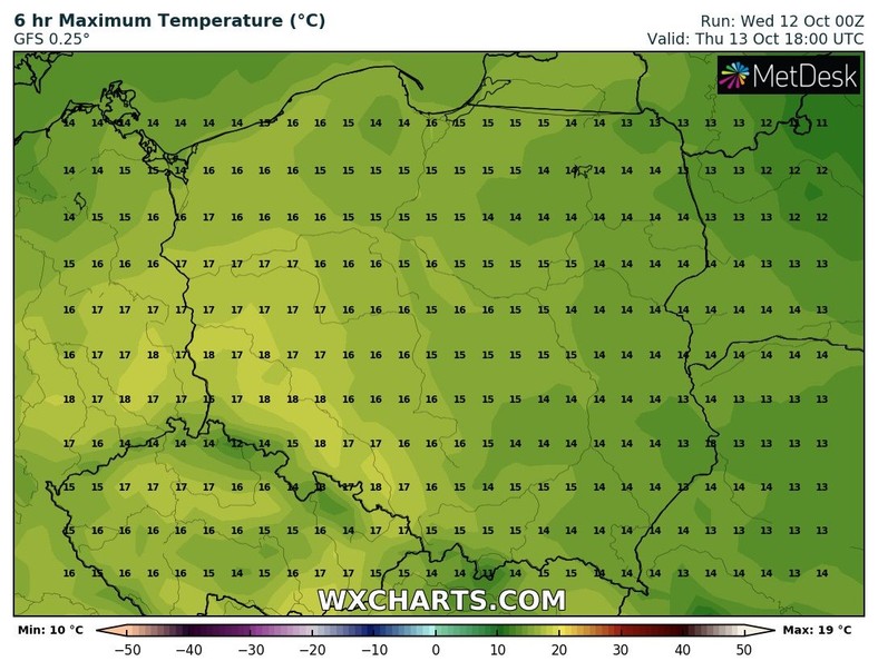 Na południowym zachodzie temperatura zbliży się do 20 st. C